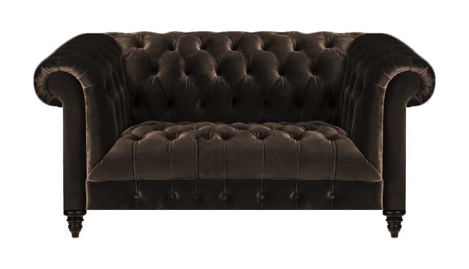 Chesterfield Exklusive Braune Couch Moderner Zweisitzer Polster Möbel