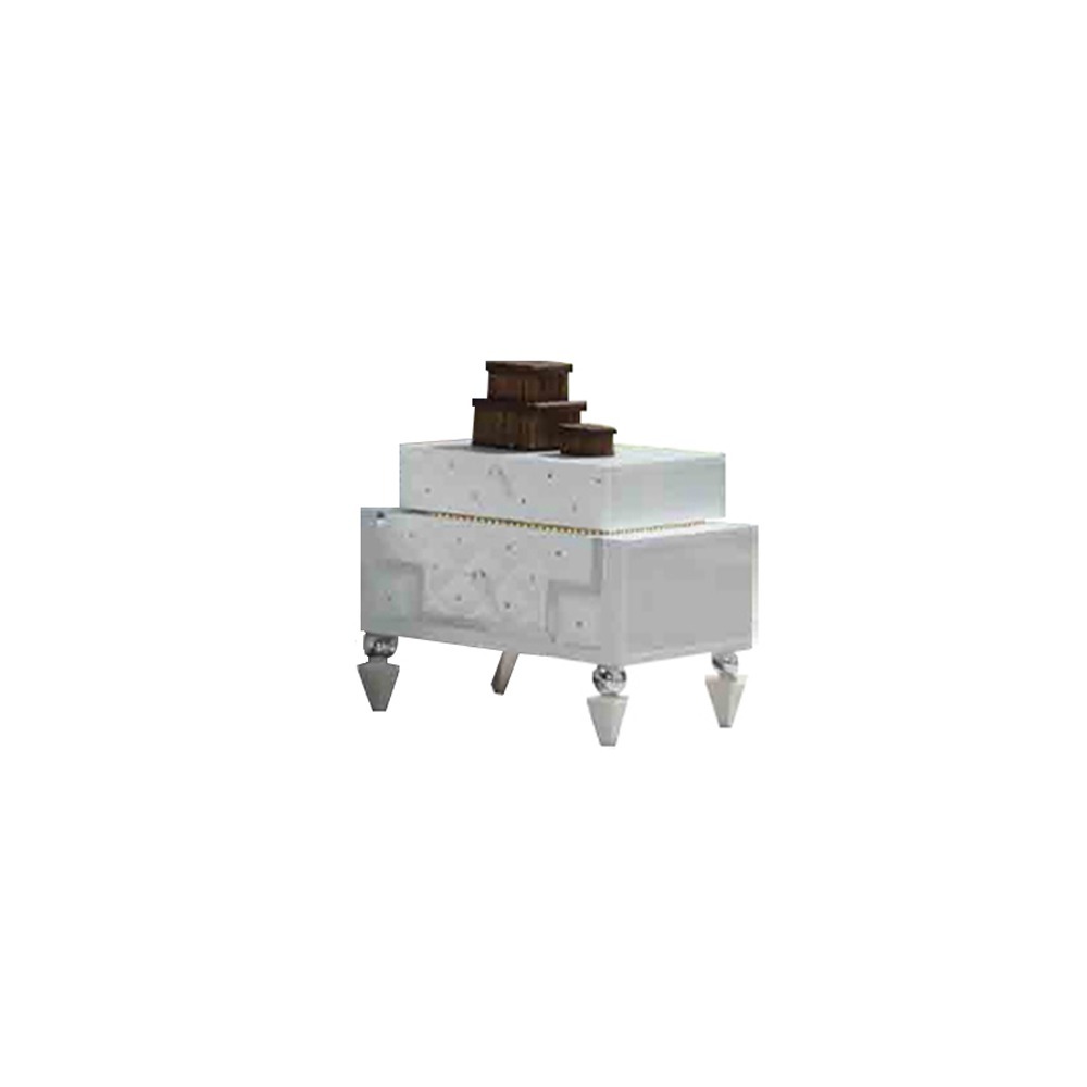 Moderner Weißer 1x Nachttisch Designer Schlafzimmer Möbel Holzkasten