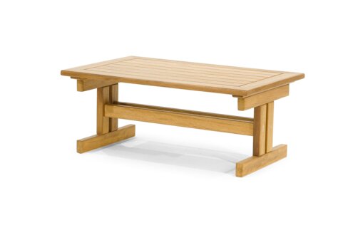Hellbeiger Couchtisch Outdoor Möbel Designer Holz Terrassen Kaffeetisch