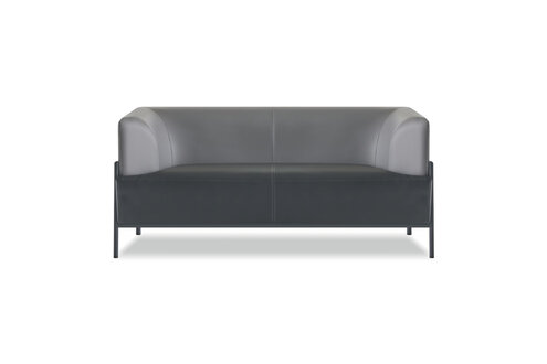 Luxuriöser Zweisitzer Designer Arbeitszimmer Leder 2-Sitzer Sitzmöbel