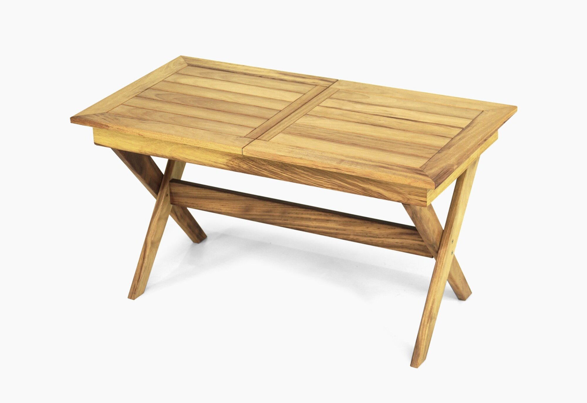 Hellbrauner Holztisch Designer Ausziehbarer Garten Tisch Terrassenmöbel