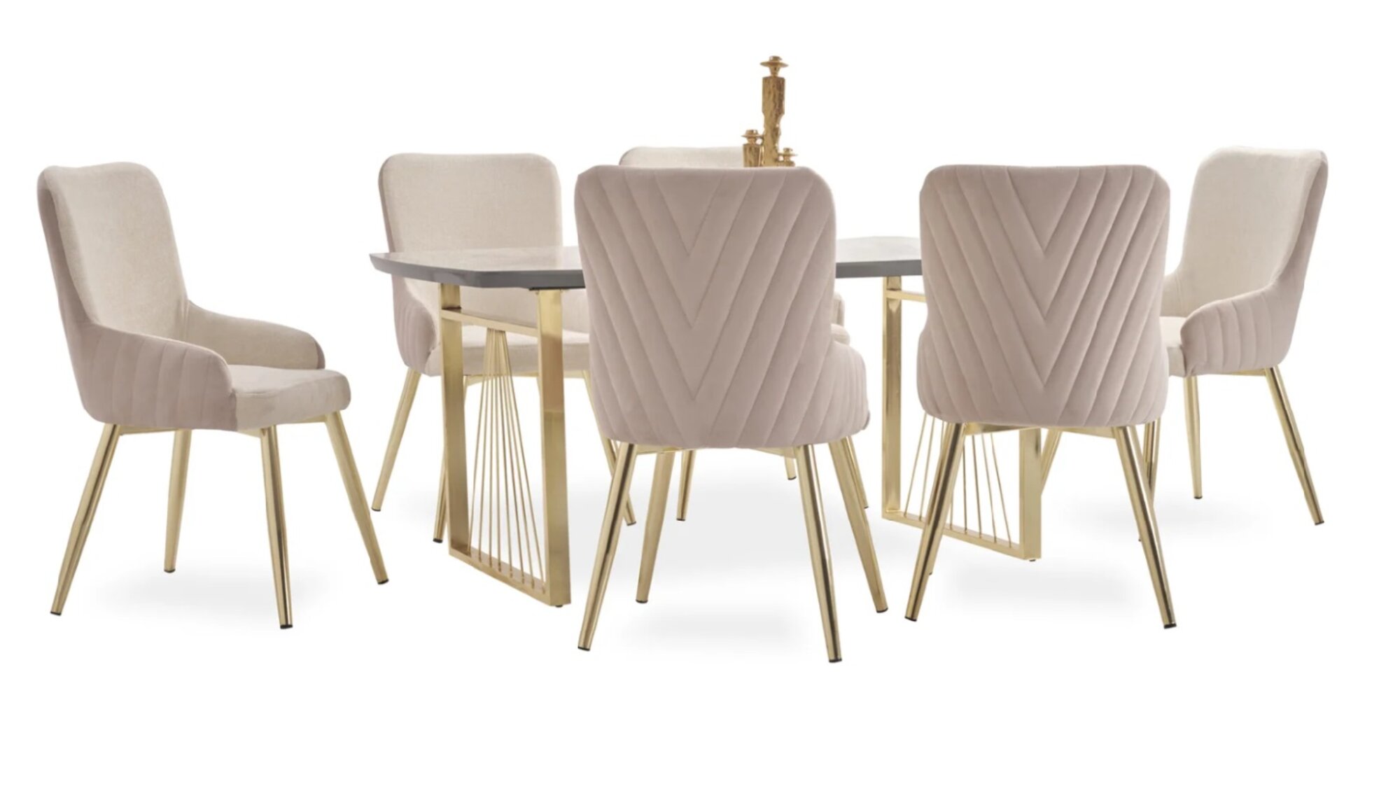 Set Esstisch + 6 Stühle Esszimmer Ess Gruppe Modern Design Sitzgruppe Garnitur