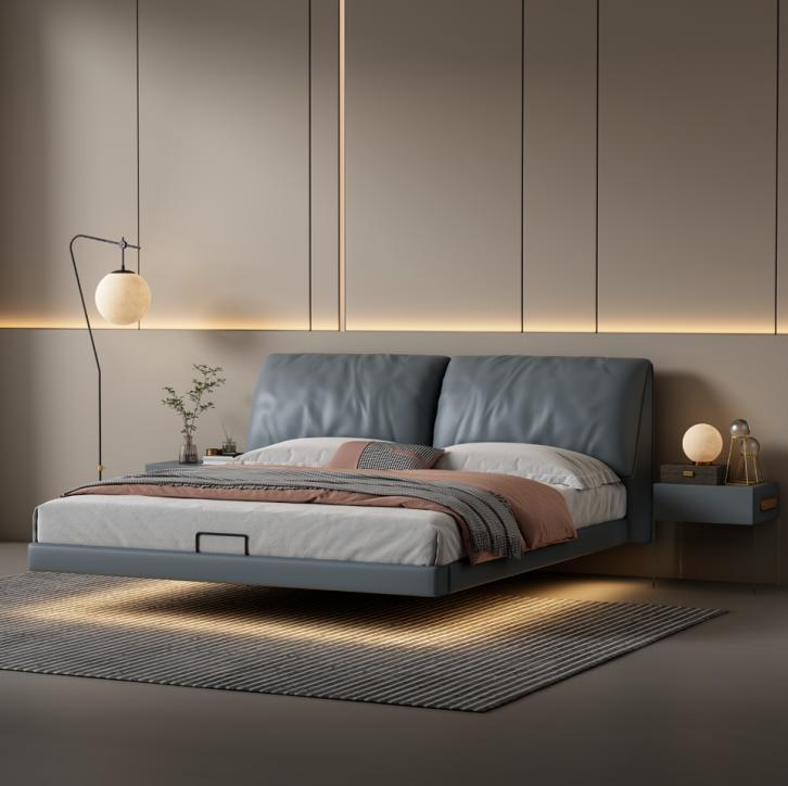 Graues Schlafzimmer Designer Betten Holzgestell Moderne Luxus Möbel Sofort