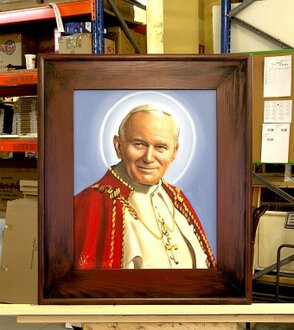 Papst Johannes Paul II Handarbeit Ölbilder Gemälde Leinwand G118692
