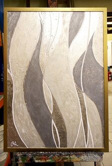Bewegung der Flüsse Handarbeit Ölbilder Gemälde Leinwand Ölbild G116522