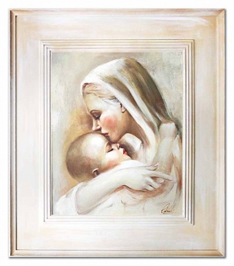 "Mutter und Kind" Handarbeit Ölbilder Gemälde Leinwand Ölbild Bild G15501