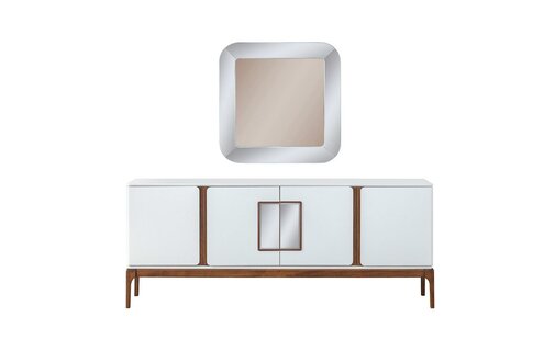 Luxus Esszimmer Set Anrichte Spiegel 2 tlg Modern Essgruppe Kommode