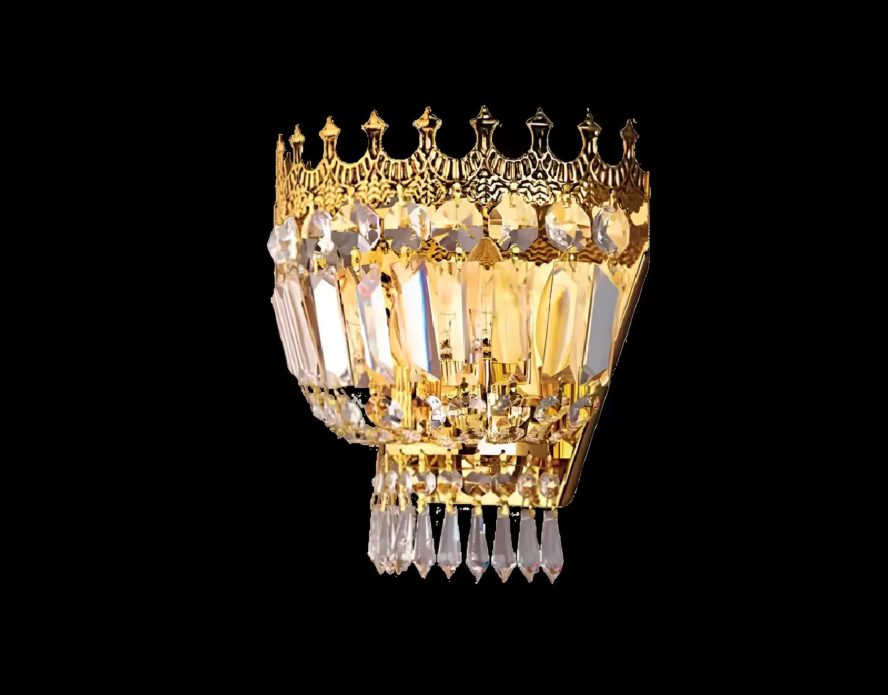 Wandleuchten Wandleuchte Wandlampe Lüster Wand Lampen Kristall Gold