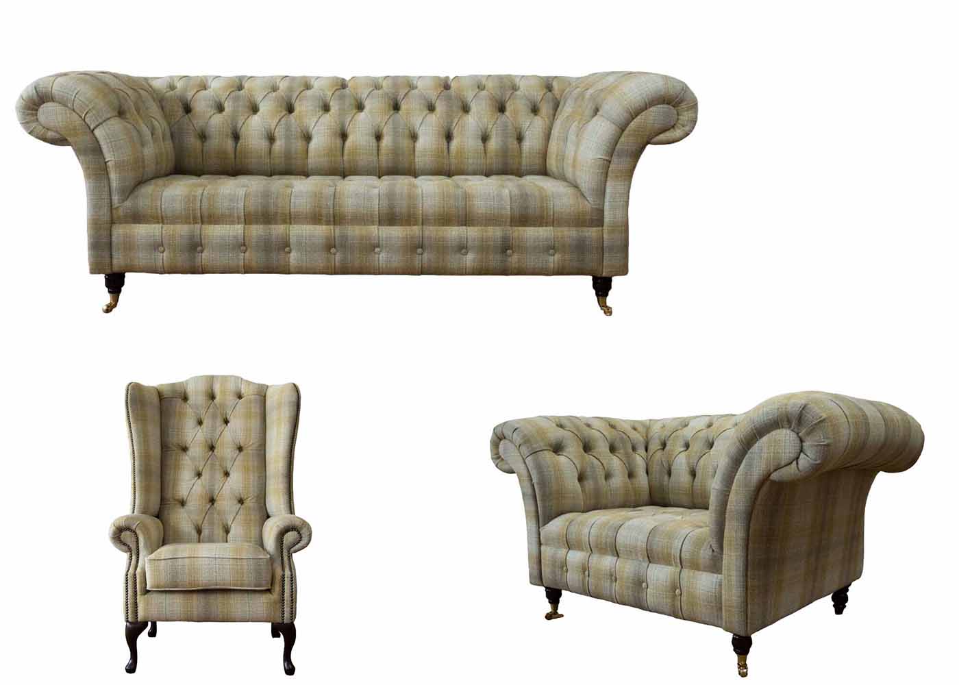Sofa 3+1+1 Sitzer Textil Sofas Polster Garnitur Sofagarnitur Couchen