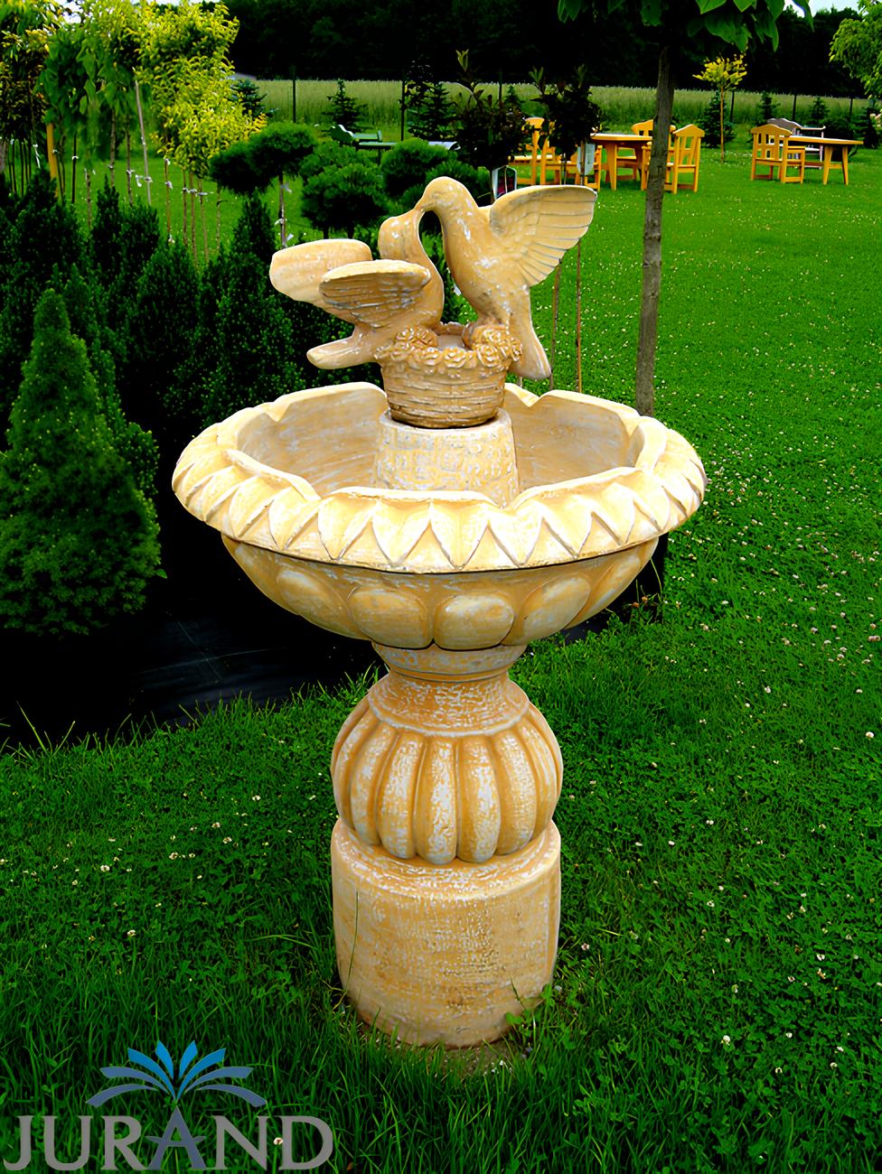 Springbrunnen Fontäne Zierbrunnen Garten 1017 Deko Brunnen 125 cm Steinguss