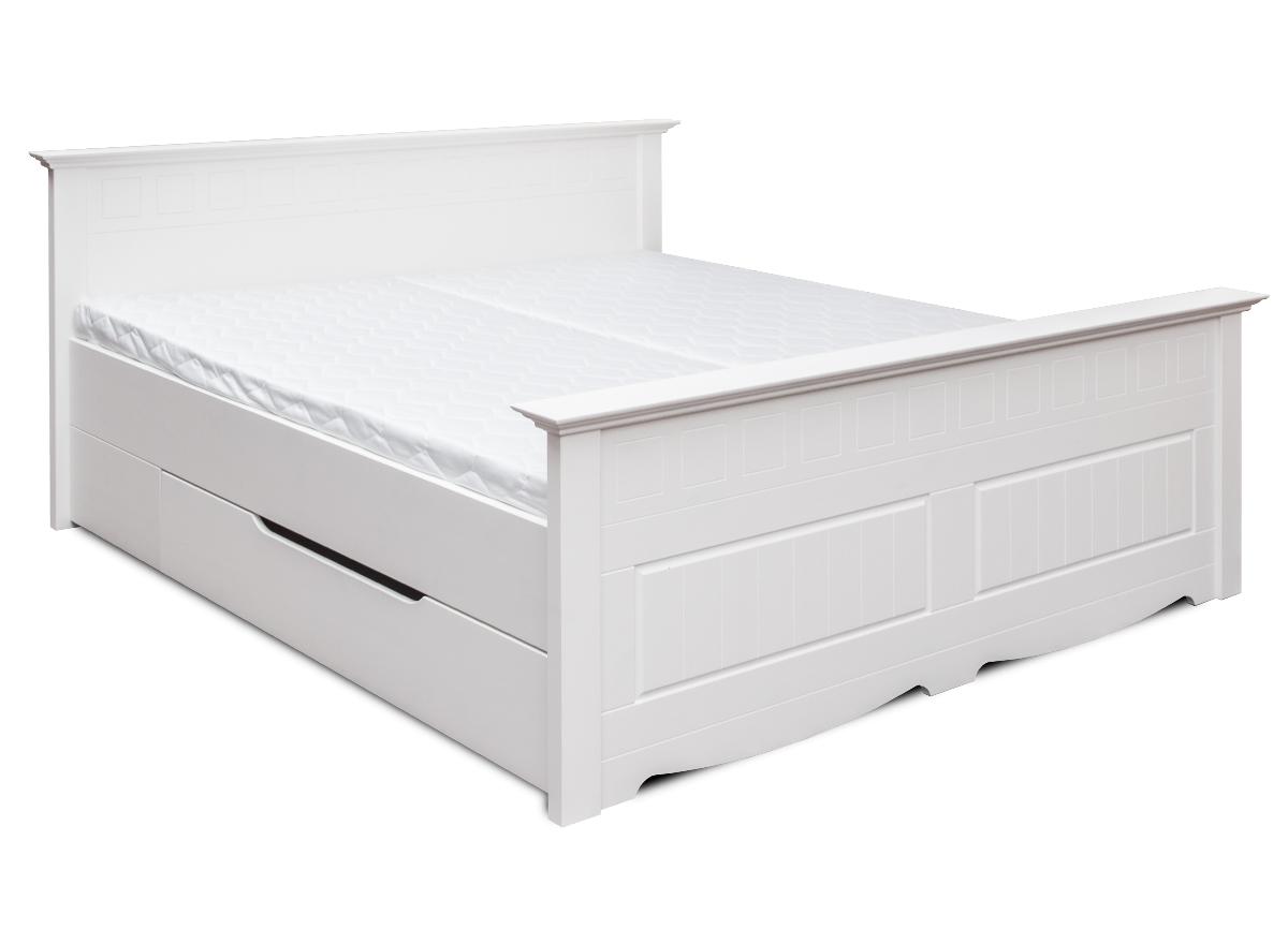 Bett Polster Design Holzbetten Doppel Betten Weiß 180x200 Schlaf Zimmer Landhaus