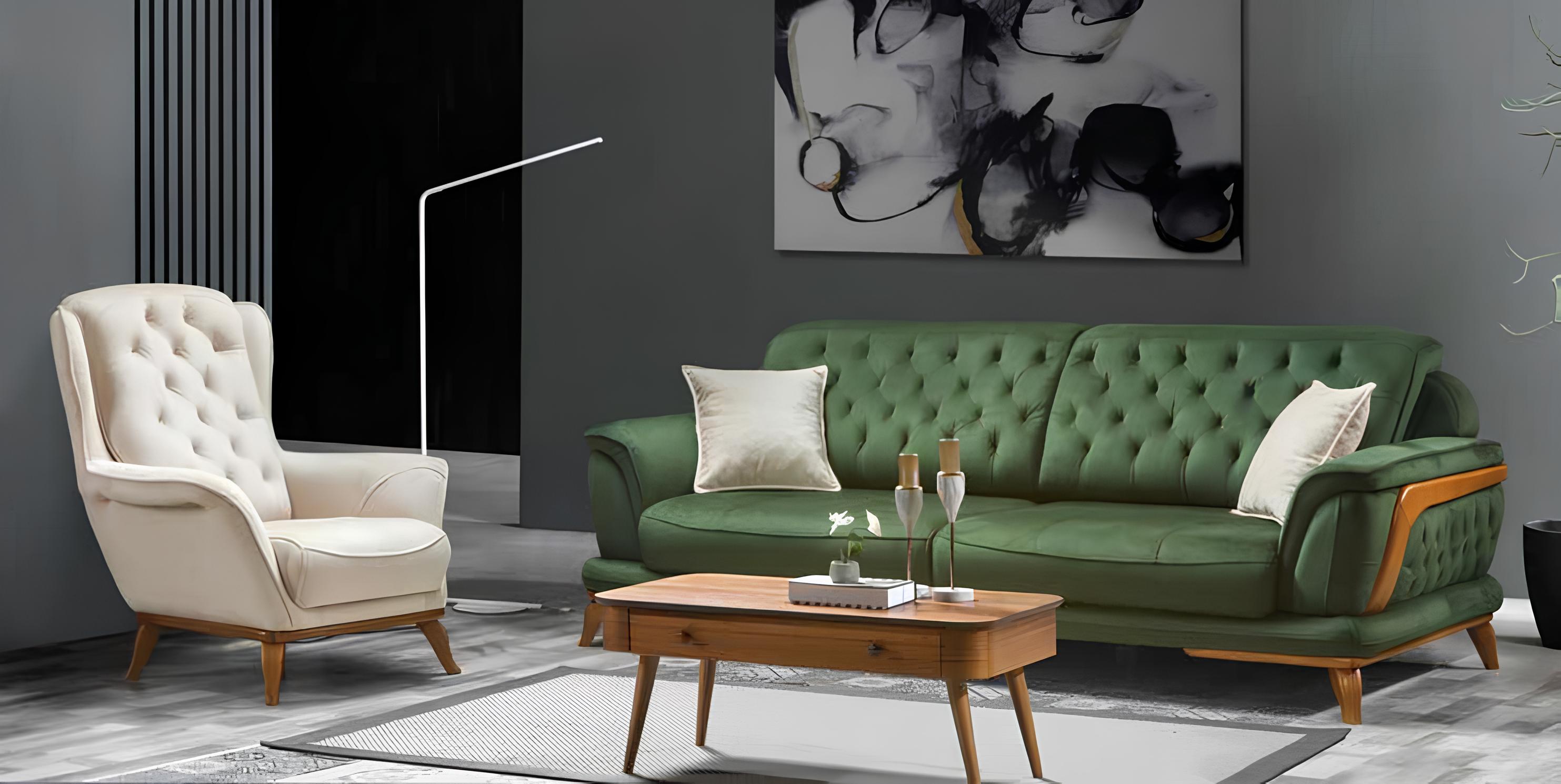 Sofa 3 Sitzer Klassisches Polster Sofas Dreisitzer Textil Wohnzimmer Luxus Möbel
