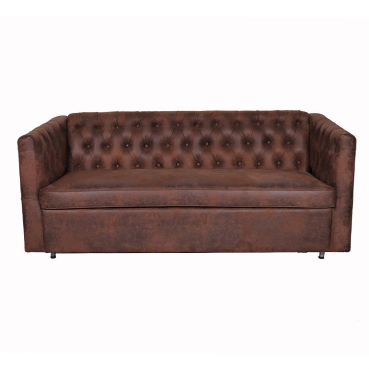 American Style Chesterfield Sofa Couch Leder Polster Braun Dreisitzer jvmoebel ®