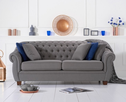 Chesterfield Stoff Polster Dreisitzer Wohnzimmer Couch Textil Design jvmoebel ®