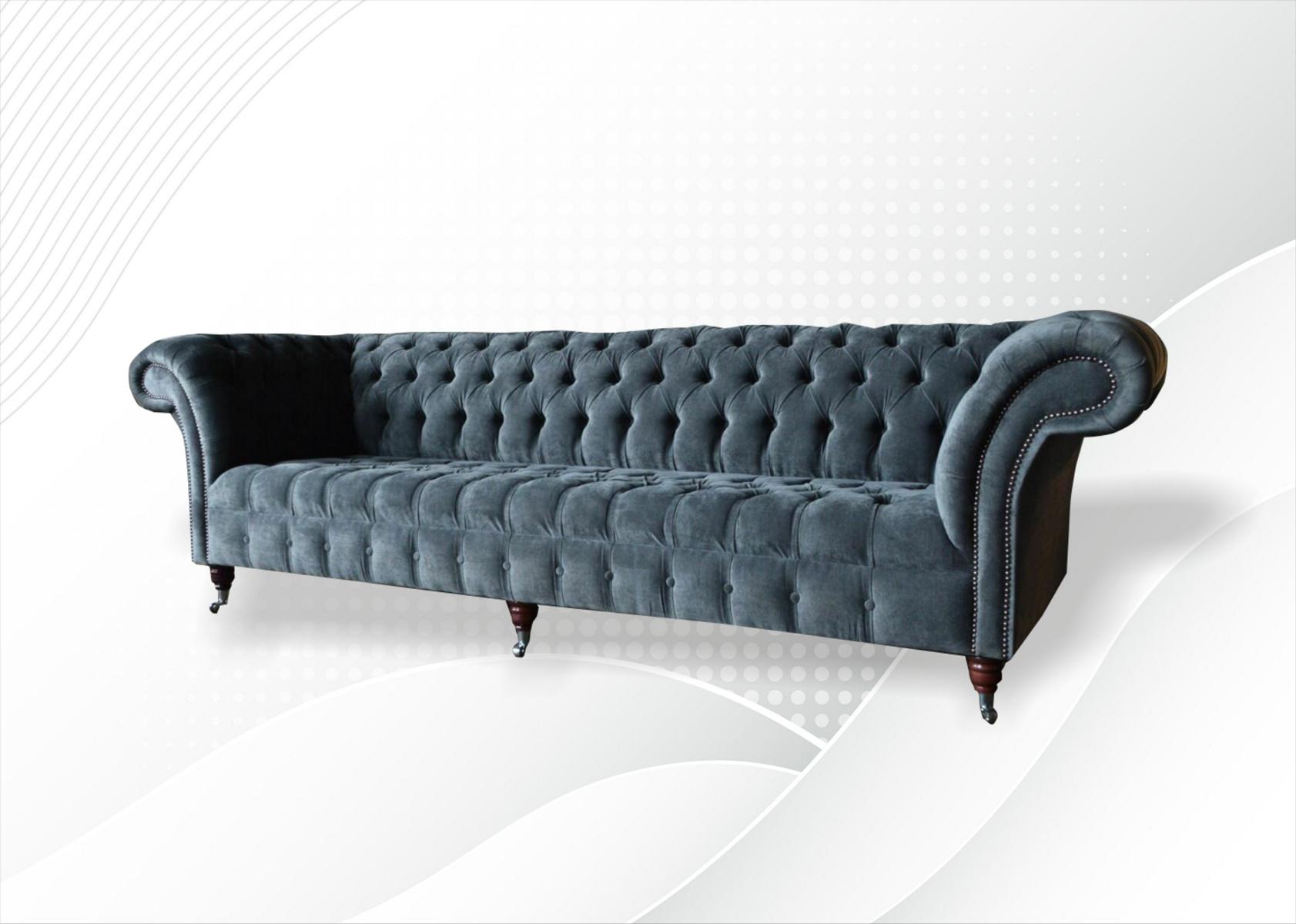 Chesterfield Leder Polster Luxus Sofa Design Couch Klassische Sofa 4 Sitzer Neu