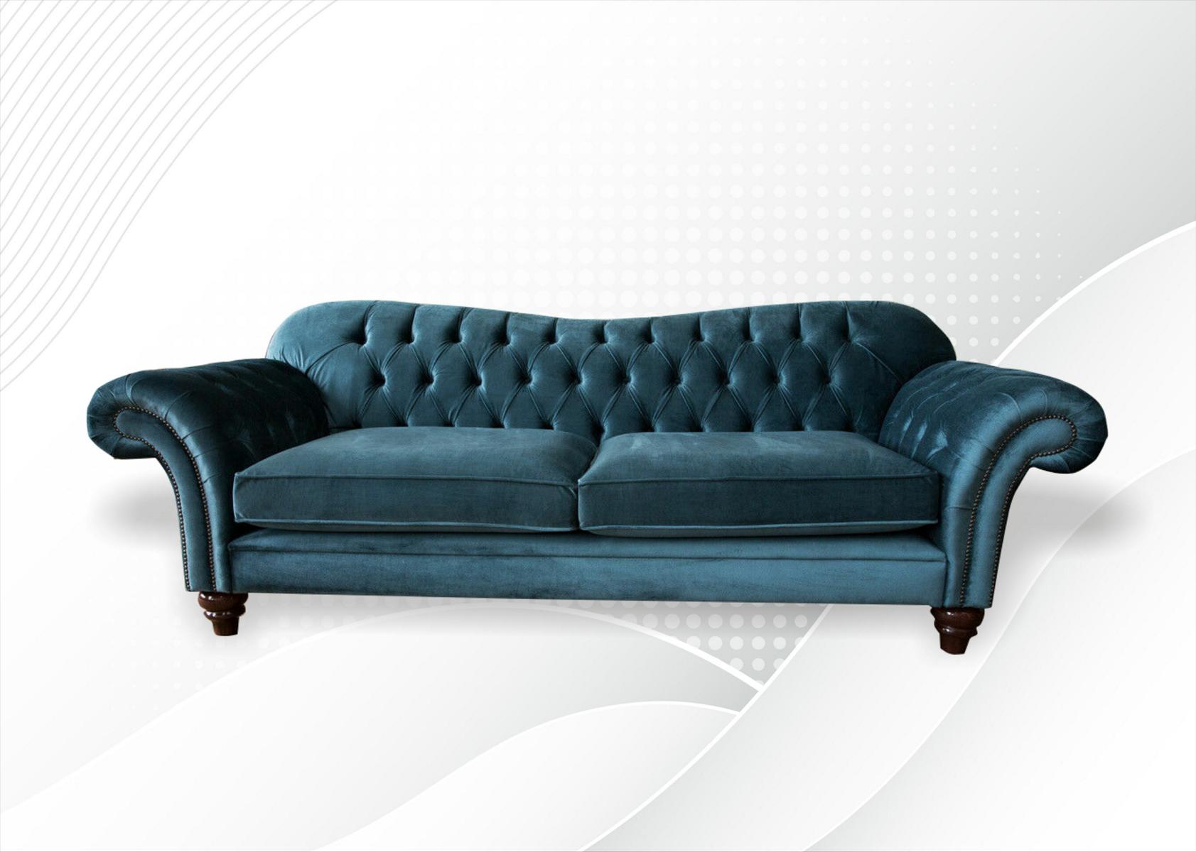 Sofa Luxus Textil Chesterfield Couch Sofas Polster Big 3 Sitzer Garnitur Design
