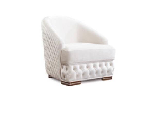 Sessel 1 Sitzer Weiß Chesterfield Relax Design Italienische Möbel Einrichtung