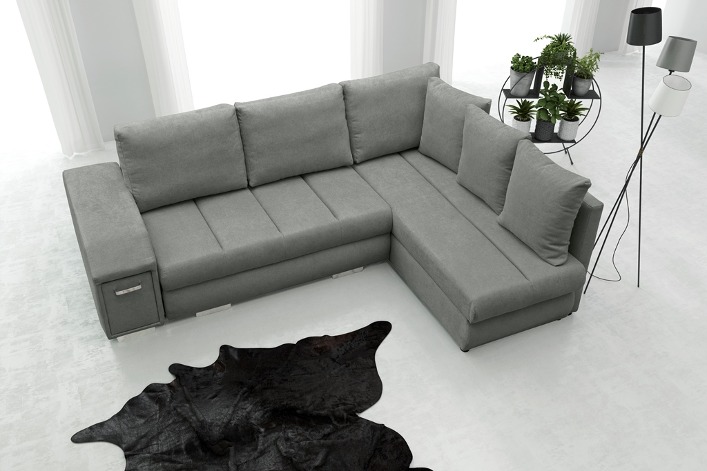 Schlafsofas Wohnlandschaft Sofa Couch Eck Sofas Garnitur Polster Ecke Stoff Neu