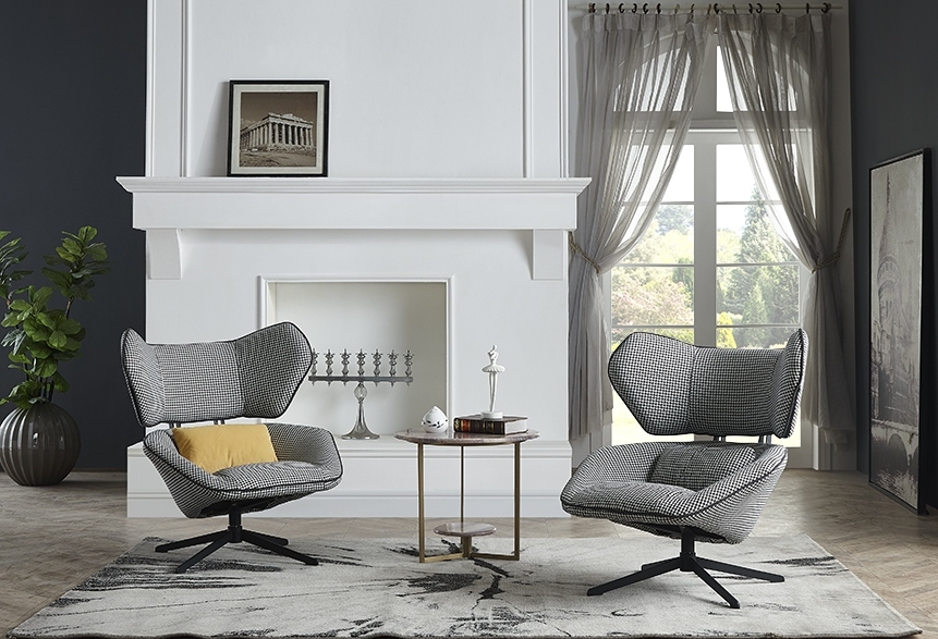 Lounge Luxus Fernseh Club Polster Sitzer Design Sessel Couch Sofa Relax Stoff