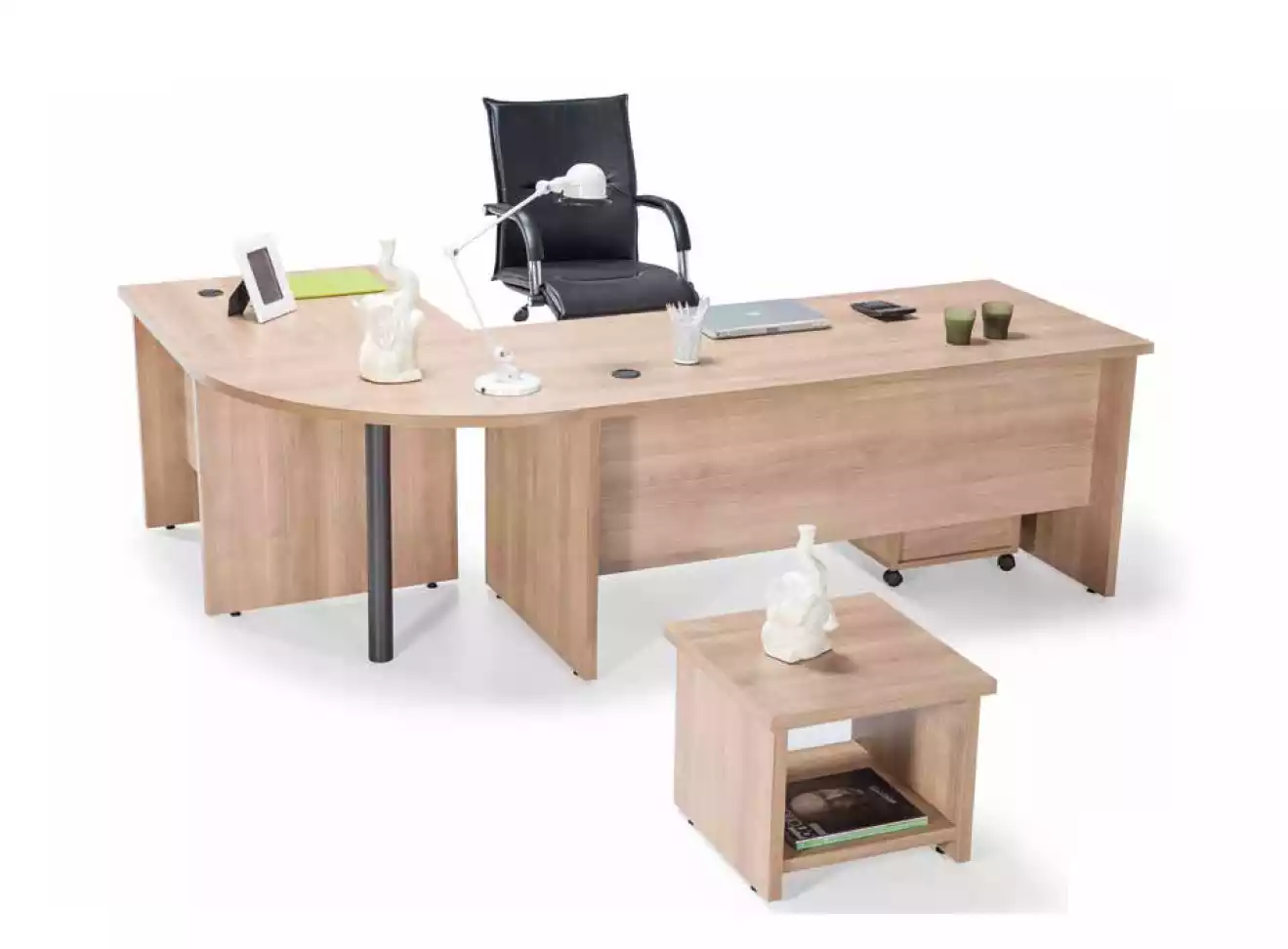 Eckschreibtisch Tisch Möbel Kommode Büro Einrichtung Praxis Kanzlei Möbel 3tlg