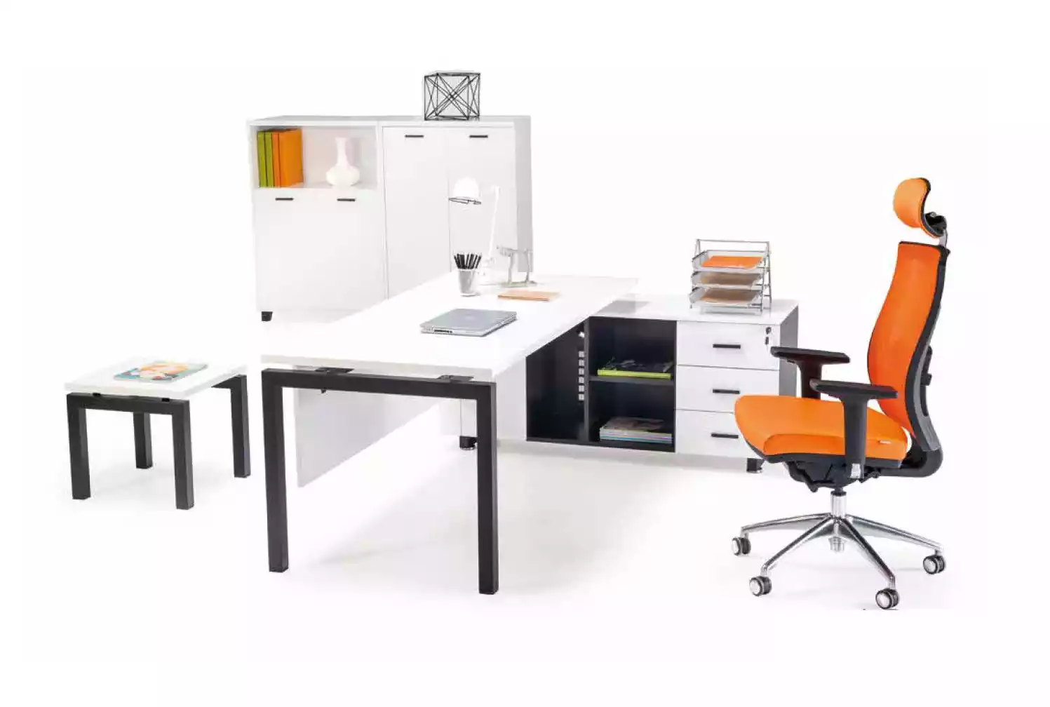 Büromöbel Einrichtung Schreibtisch Aktenschrank Couchtisch 4 tlg. Set Büro