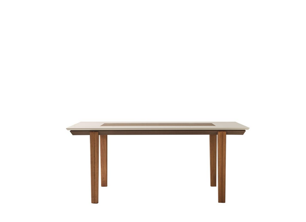 Stilvoller Weißer Brauner Esstisch Deluxe Esszimmermöbel Holz Modern