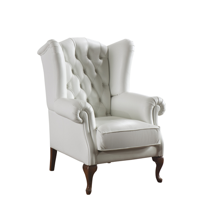 Chesterfield Ohrensessel Sessel Polster Fernseh Büro Couch Echtes CL- F2