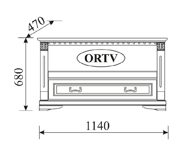 Klassischer Unterschank RTV Fernsehschrank TV Schrank Massiv Kolonial Stil ORTV