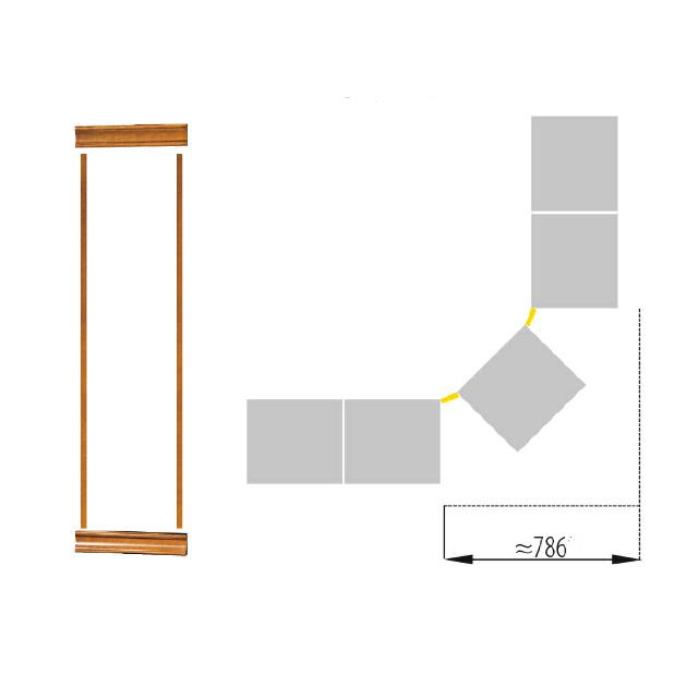 Klassische Kronenabschluss Satz für Bücherschrank Schrank System SE-LN-S507
