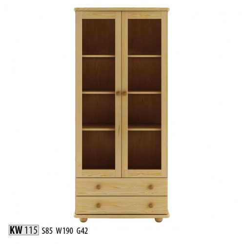 Vitrine Wohnzimmer Möbel Anrichte Massive Holz Vitrinen Glas Schrank Echtholz
