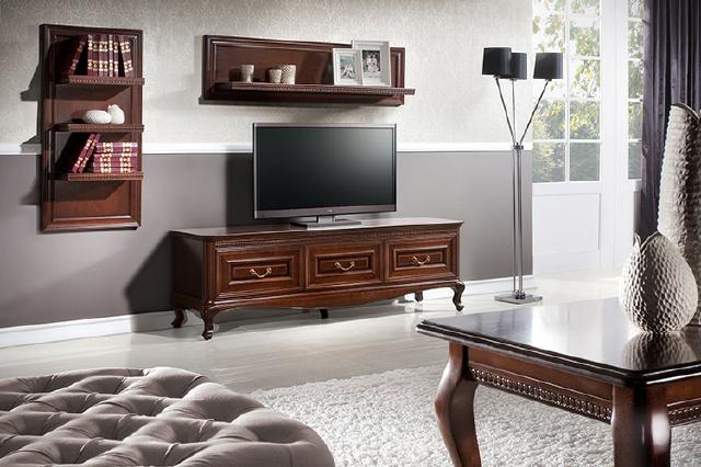 Komplett Wohnzimmer Klassisch Couchtisch Regal RTV Tisch Regal Kommode - Verona