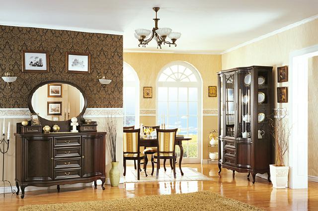 Klassisches Esszimmer Vitrine Kommode Stühle Tisch Chippendale Wohnzimmer 10tlg