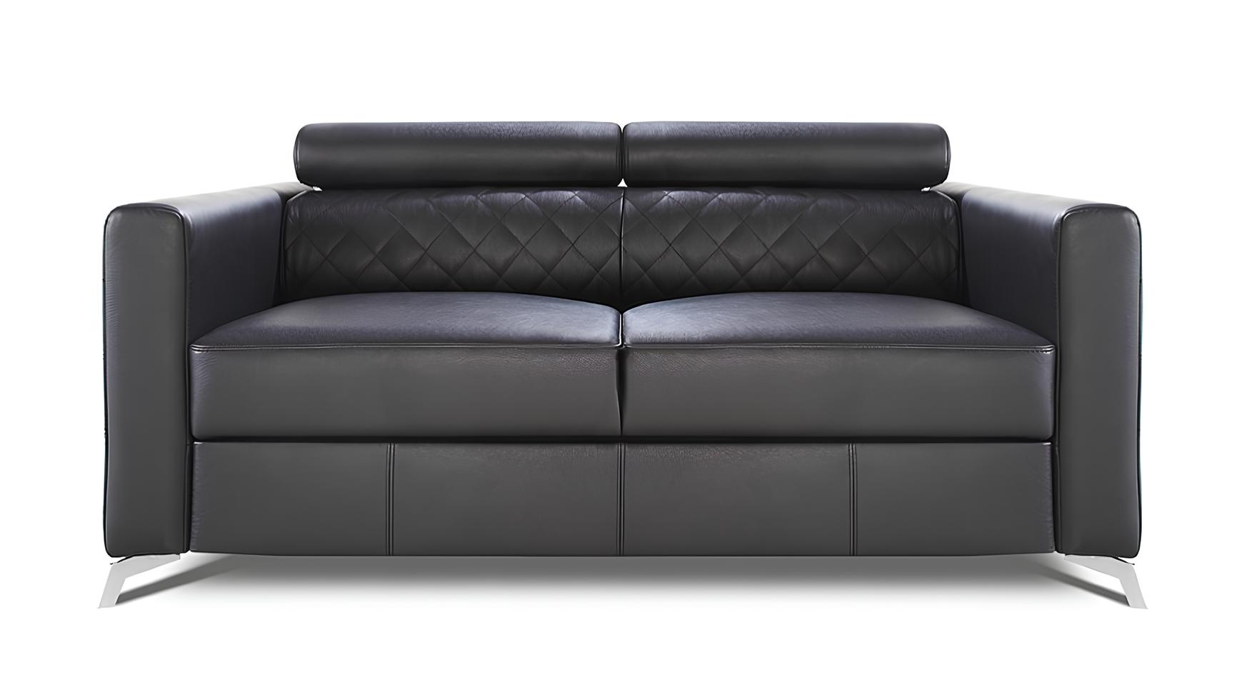 Sofa 2 Sitzer Couch Design Polster Modern 100% Italienisches Leder Klassische