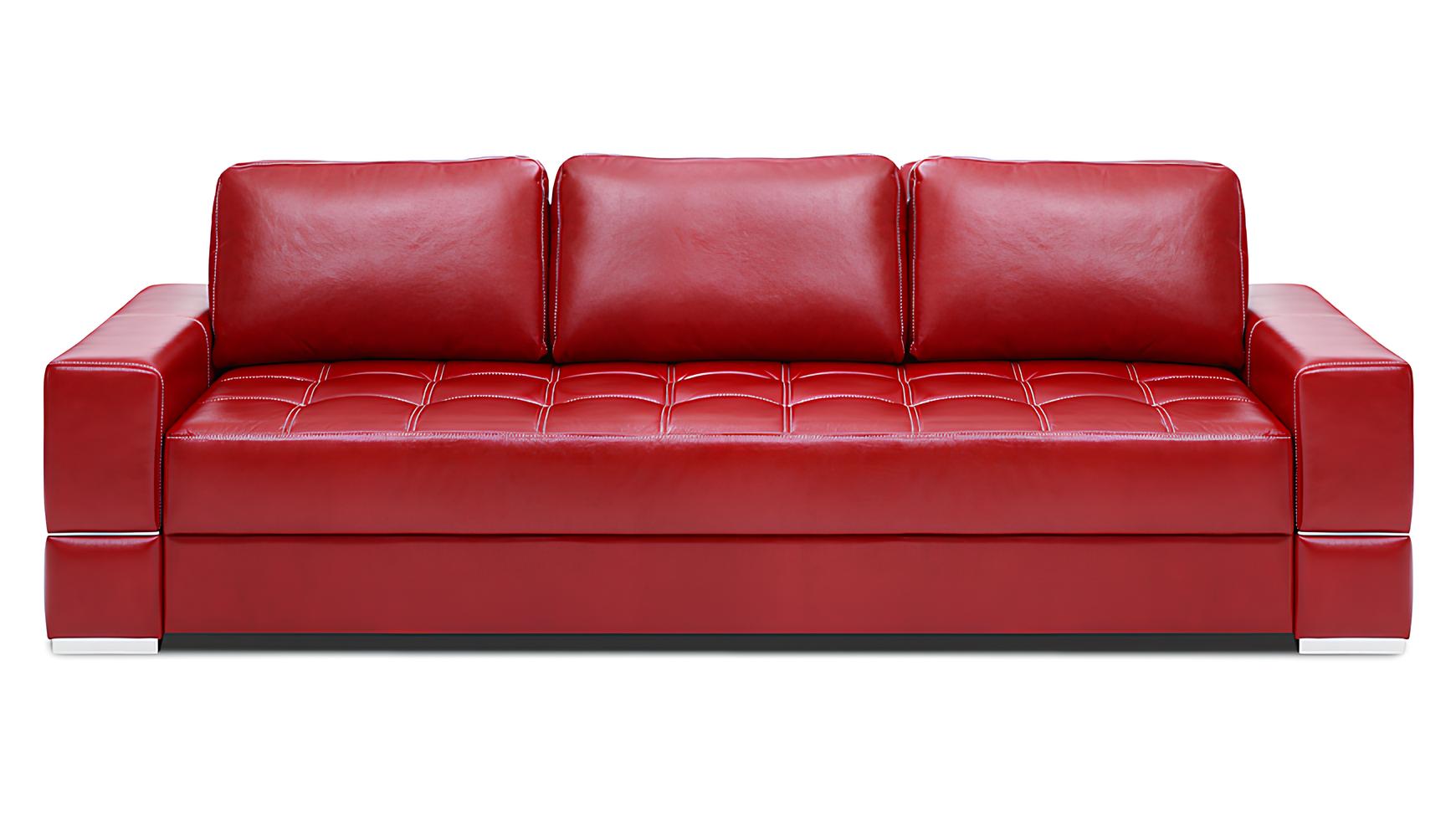 Bettfunktion Sofa 3 Sitzer Couch Design Polster Modern 100% Italienisches Leder