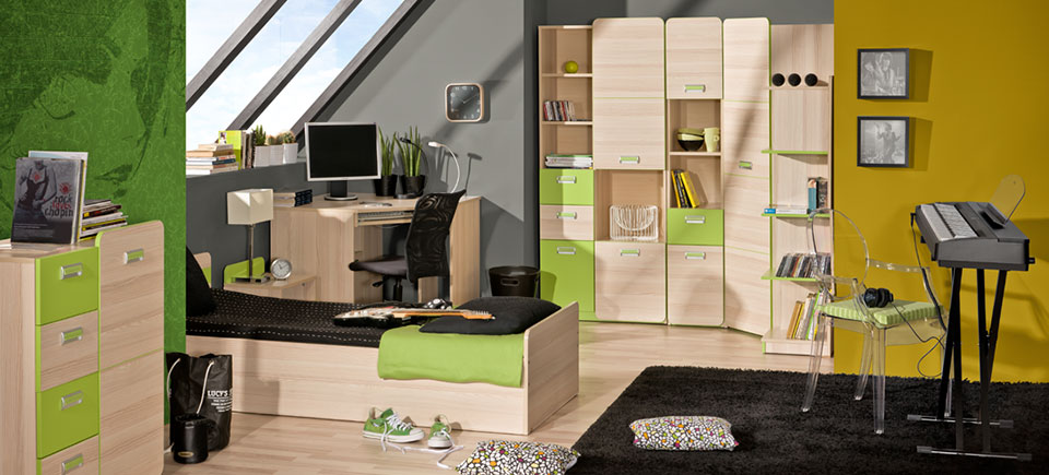 Wohnwand Anbauwand Schrankwand Regal Kinderzimmer Jugendzimmer Schrank Büro NEU