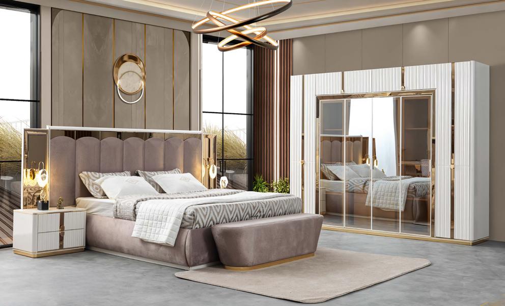Stilvolles Schlafzimmer Set Schlafzimmereinrichtung Garnitur 5-teiliges
