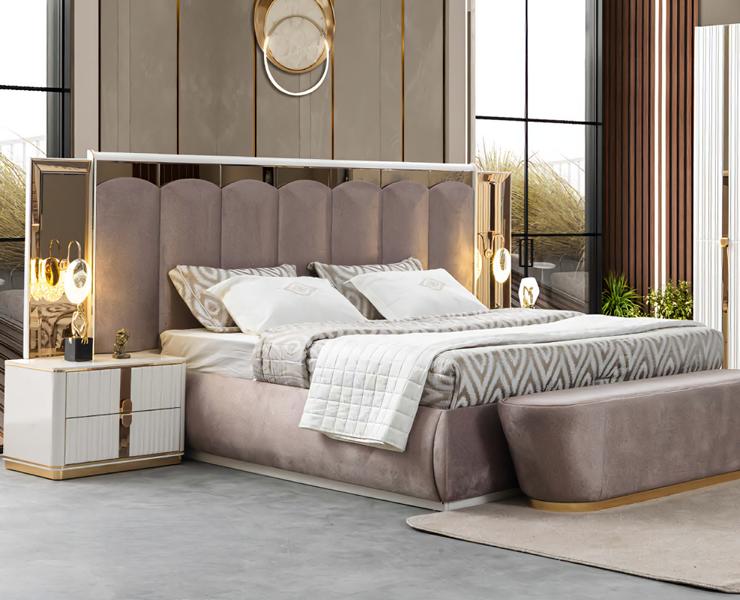 Schlafzimmer Set 3tlg Bett 2x Nachttische Doppelbett Betten Möbel Einrichtung