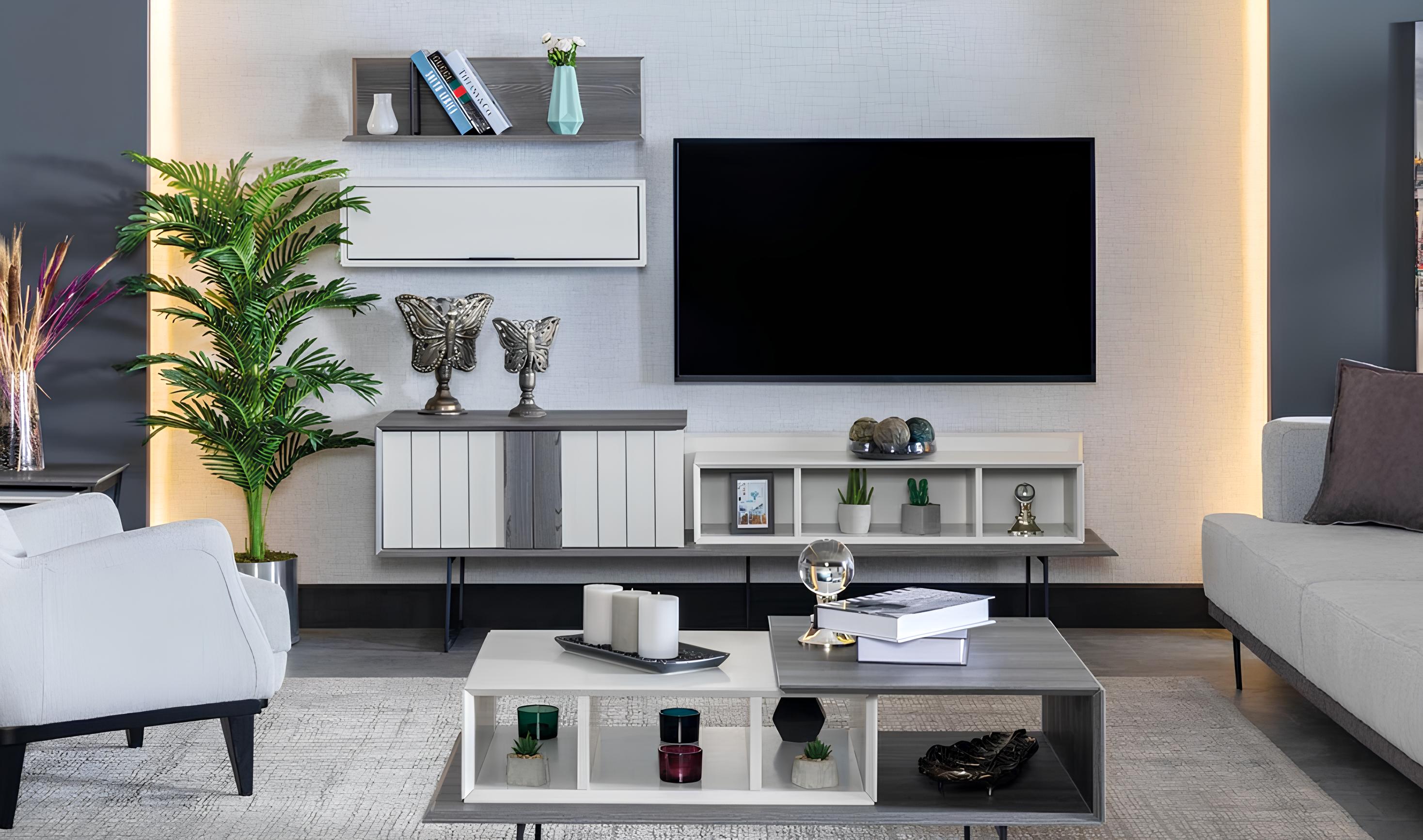 Wohnwand Schrank rtv sideboard Regal Wohnwände Wohnzimmer Anbauwand