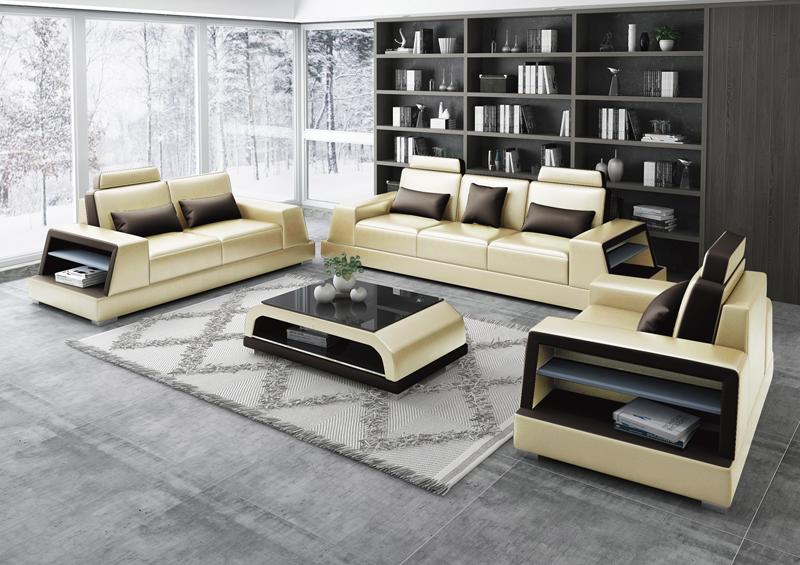 Sofa 3+3 Sofagarnitur Couch Polster Komplett Set Design Leder 2tlg. Garnituren