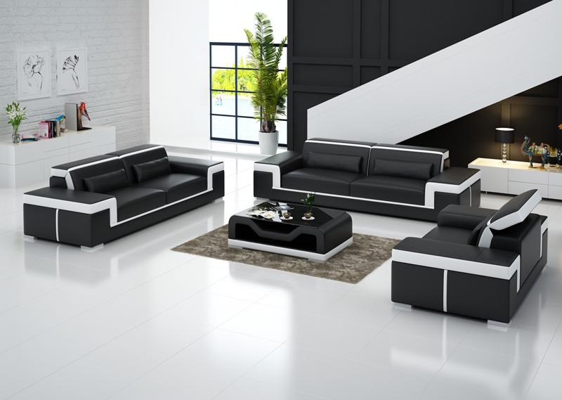 Design Couch Polster Sofas Leder Modern Sofagarnitur 3+1 Sitzer Komplett Set Neu