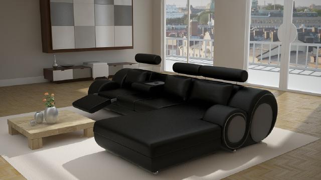 Designer Garnitur Wohnlandschaft Eckcouch Couch Sofa Polster - bereits aktiv -