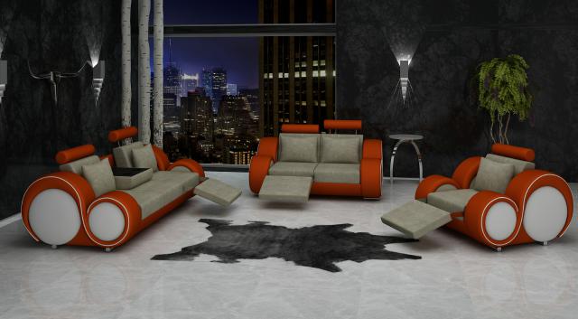 DESIGNER SOFA SITZER RELAX COUCH POLSTERGARNITUR TEXTIL NEUSOFAGARNITUR 3/2/1 !!