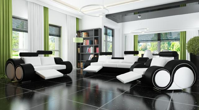 Sofagarnitur Couch Polster 3+2+1 Sofa Garnitur Designer Lounge Relax