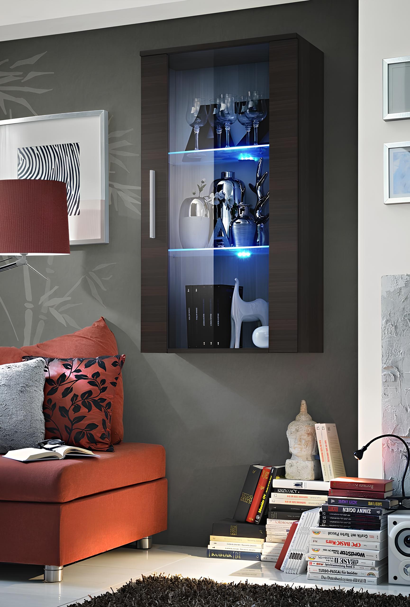 Hänge Vitrine Wohnzimmer Wandschrank Luxus Designer Stil Modern Einrichtung