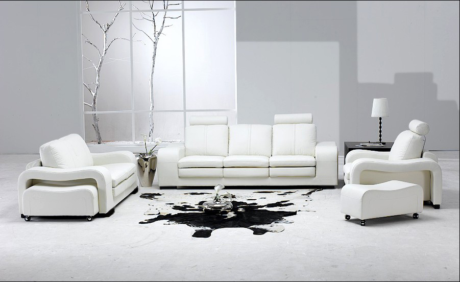 Ledersofa Couch Wohnlandschaft Garnitur Design Modern 3+2+1 Sitzer Sofa A1109