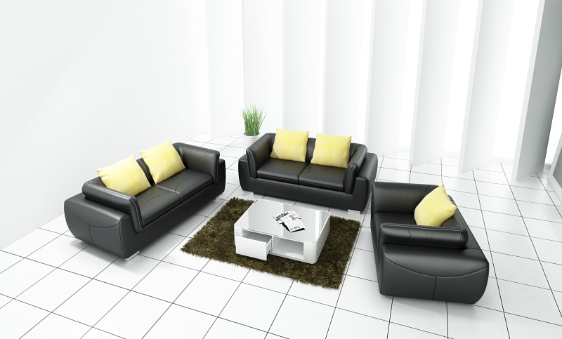 Ledersofa mit USB Wohnlandschaft 3+2+1 Sitzer Garnitur Design Modern Sofa Couch