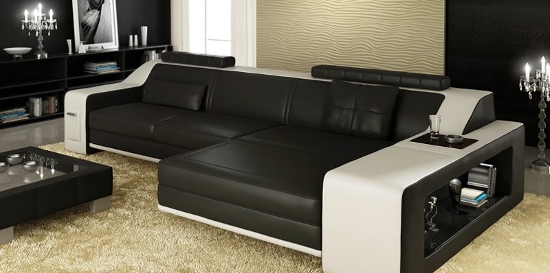 Design Ecksofa Sofa mit USB Polster Sitz Eck Garnitur Sofas Leder Textil L-Form