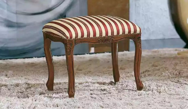 Hocker Wohnzimmer Klassische Polsterhocker Sitzhocker Möbel Textil