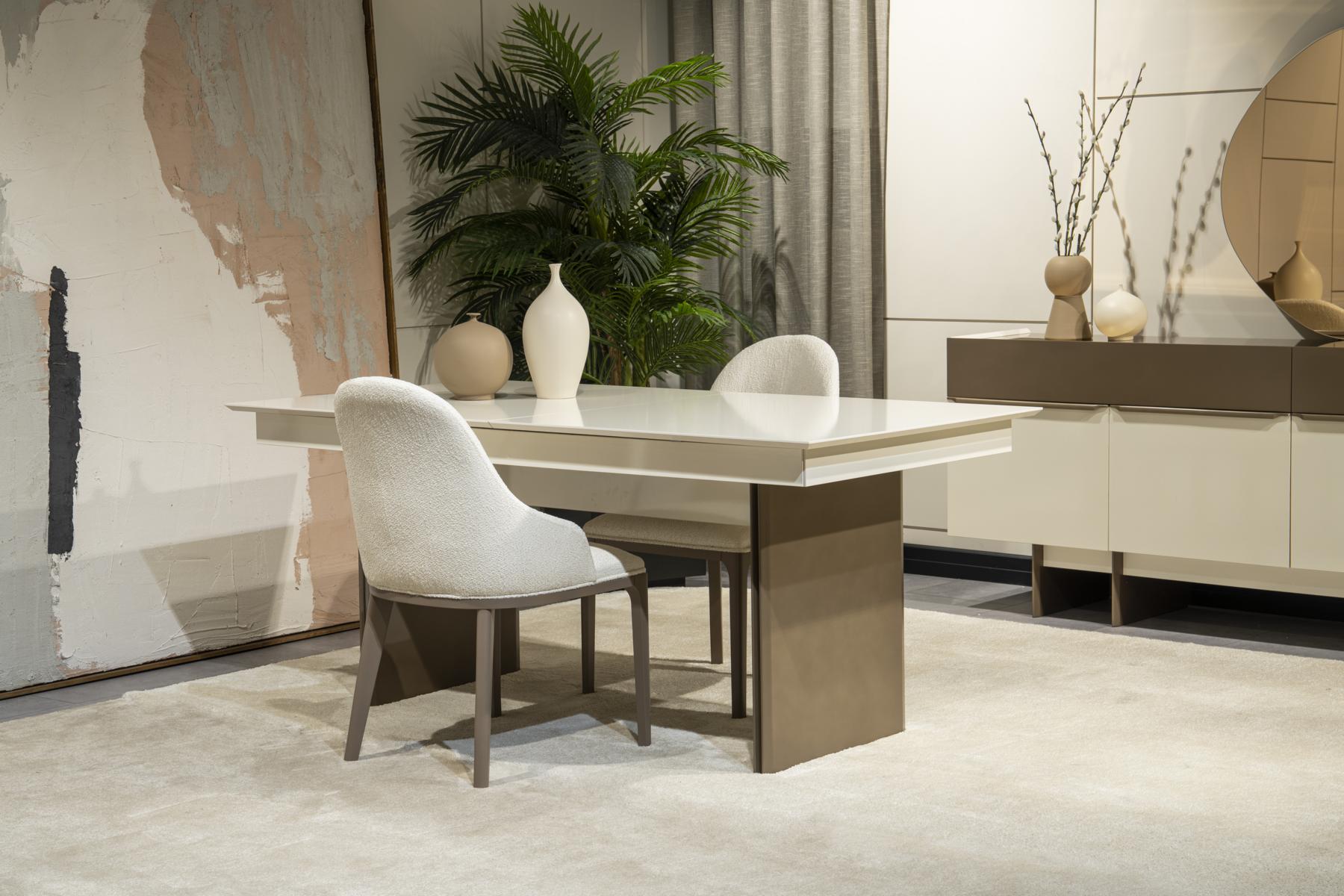 Schicke Esszimmer Garnitur Küchen Set Designer Esstisch 6x Sitzstühle