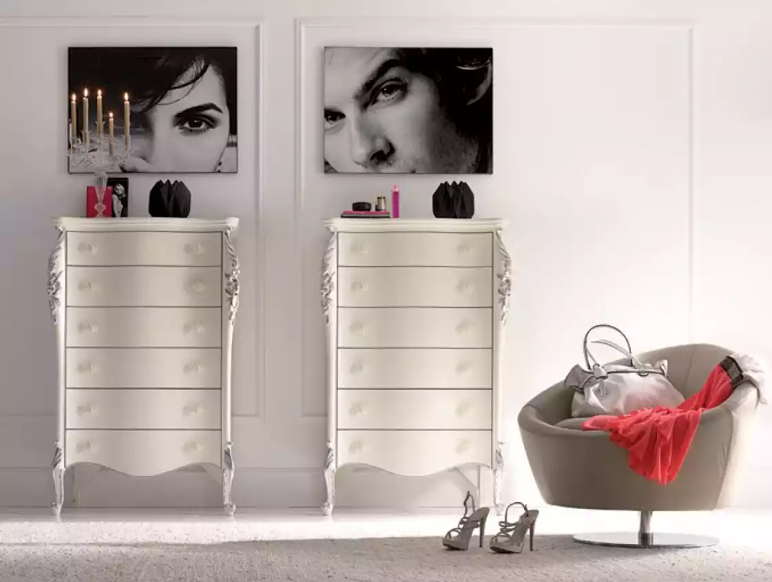 Kommode Schrank Holz Möbel Sideboard Italienische Stil Einrichtung Neu